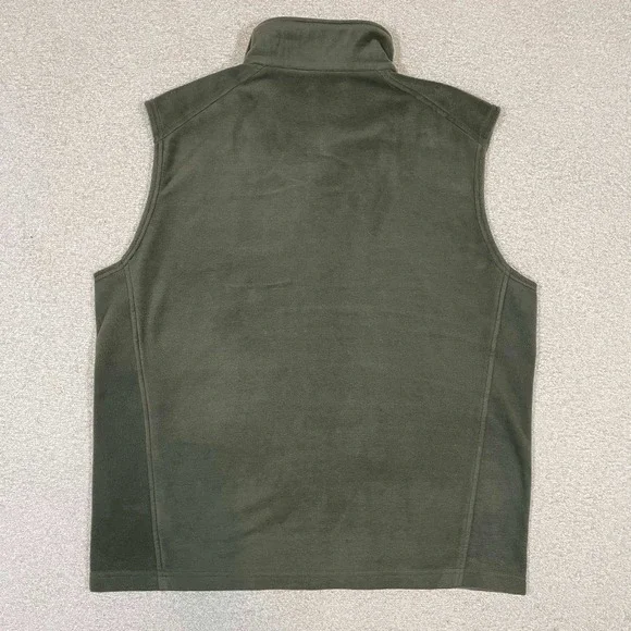 Lot of 2 Columbia Mens L Steens Mountain Fleece Vests Olive Green Navy Blue - Picture 6 of 10